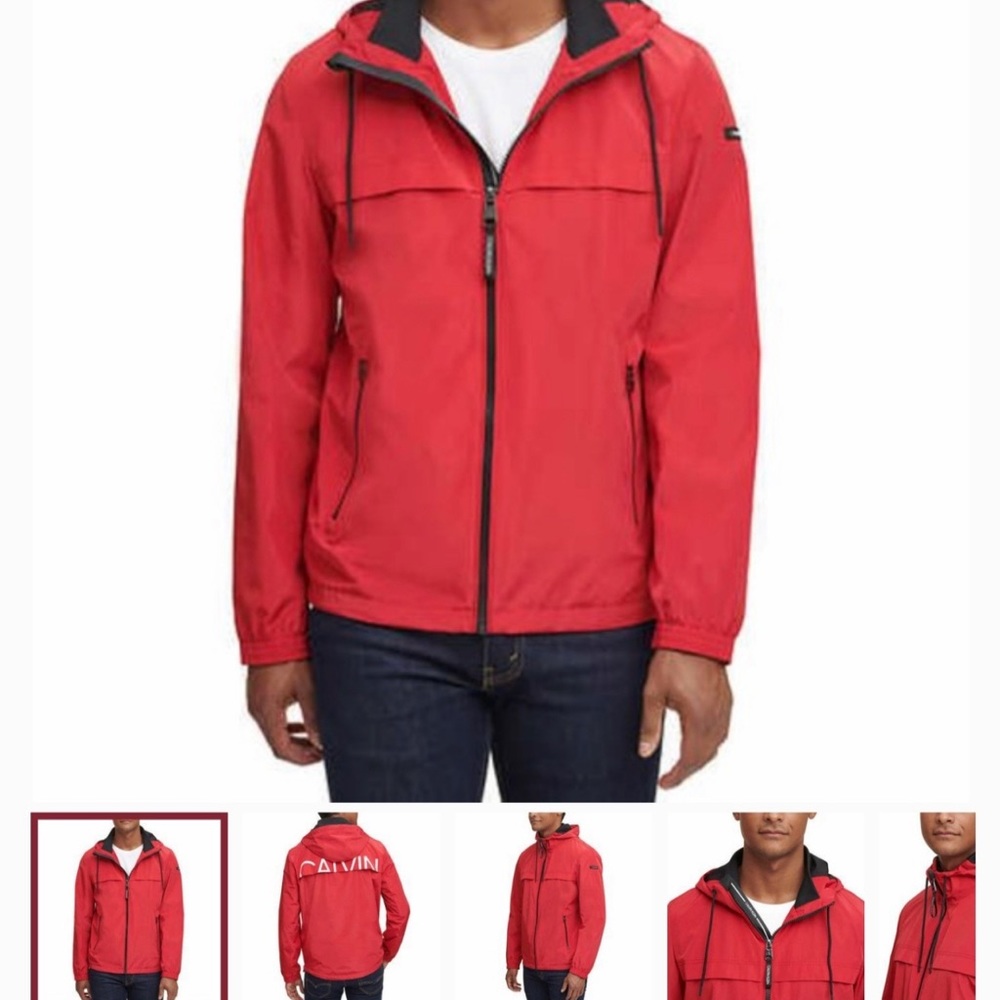 Calvin Klein Red Windbreaker Jacket